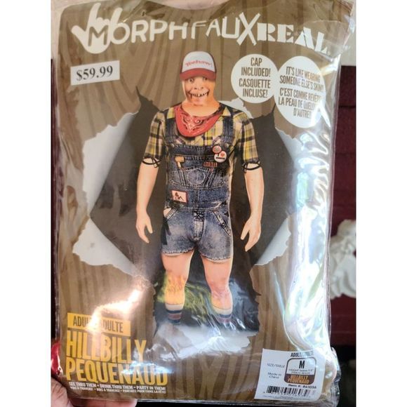 NEW Morphsuit Hillbilly MorphFauxReal Halloween Costume SkinSuit men's Medium - Picture 1 of 6